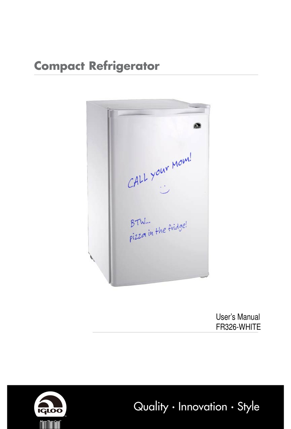 Igloo Fr326 White User Manual Pdf Download Manualslib