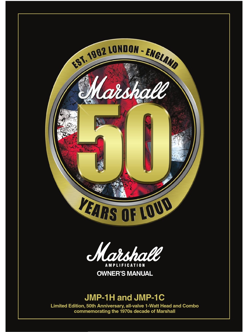 MARSHALL AMPLIFICATION JMP1H OWNER'S MANUAL Pdf Download ManualsLib