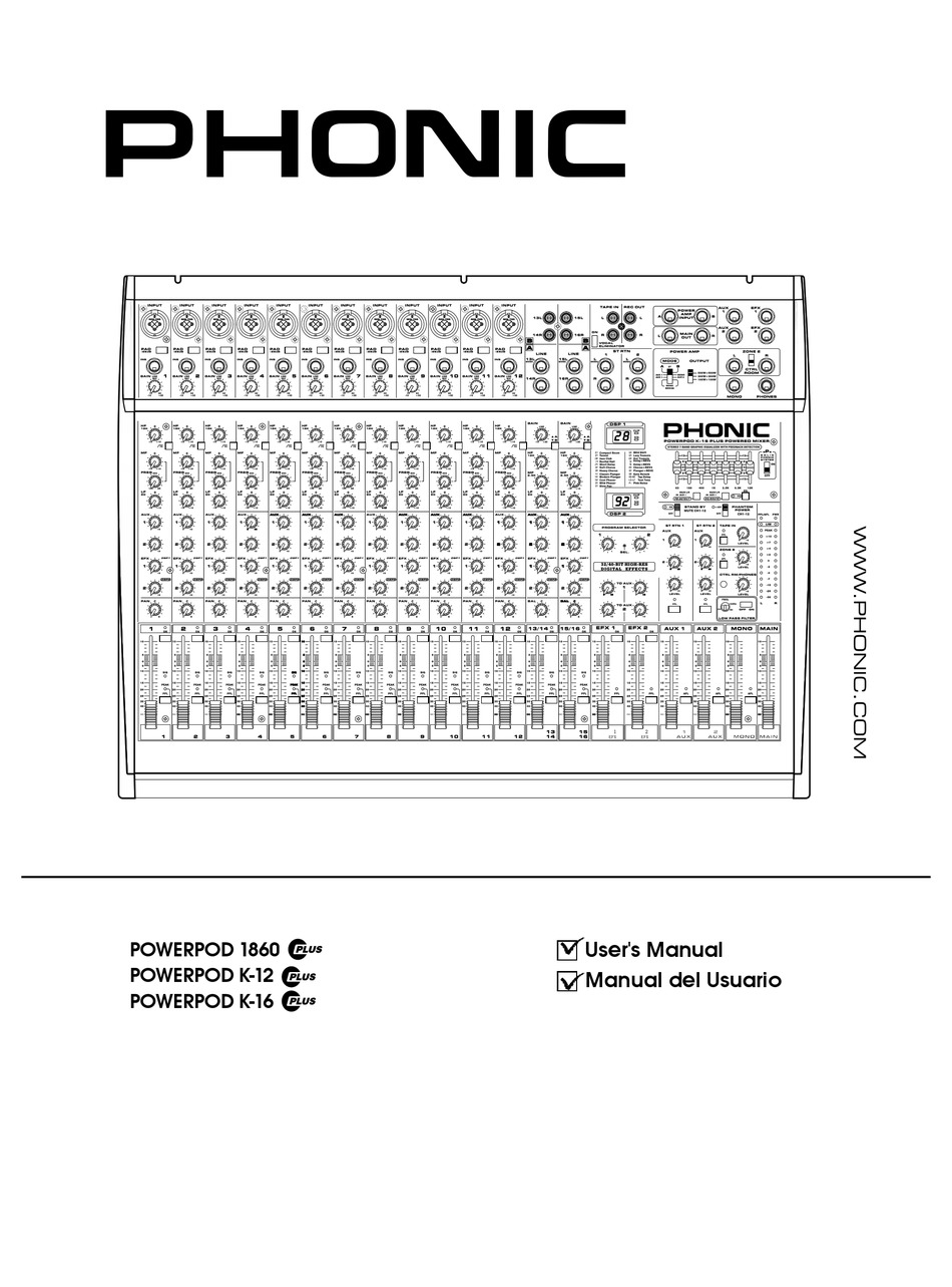 PHONIC POWERPOD 1860 PLUS USER MANUAL Pdf Download ManualsLib