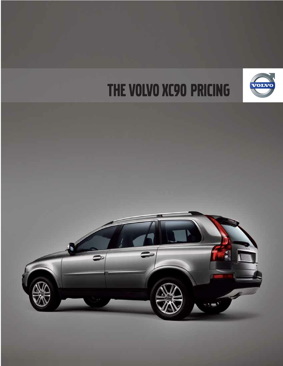 VOLVO XC90 PRICING AND SPECIFICATION MANUAL Pdf Download ManualsLib