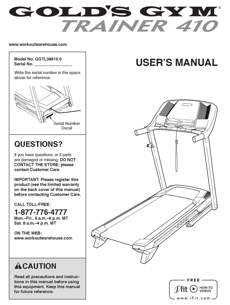 gold's gym stride trainer 310 elliptical manual