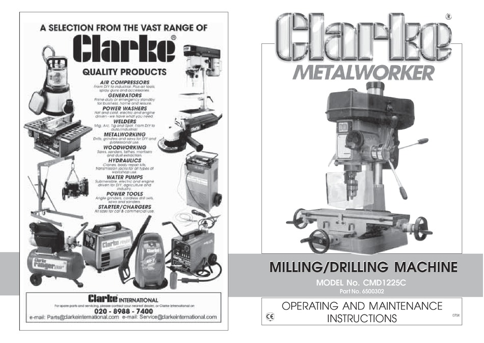 clarke milling machine