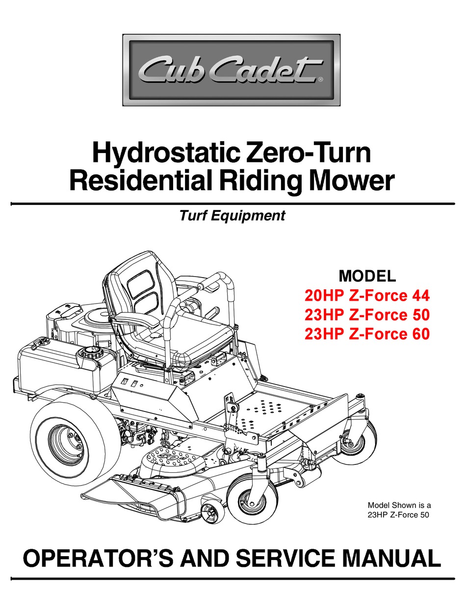 CUB CADET 20HP 23HP RIDING MOWER OPERATOR /& SERVICE MANUAL REPRINTED COMB BOUND