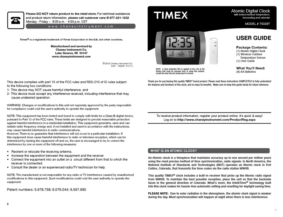 TIMEX 75329T USER MANUAL Pdf Download ManualsLib