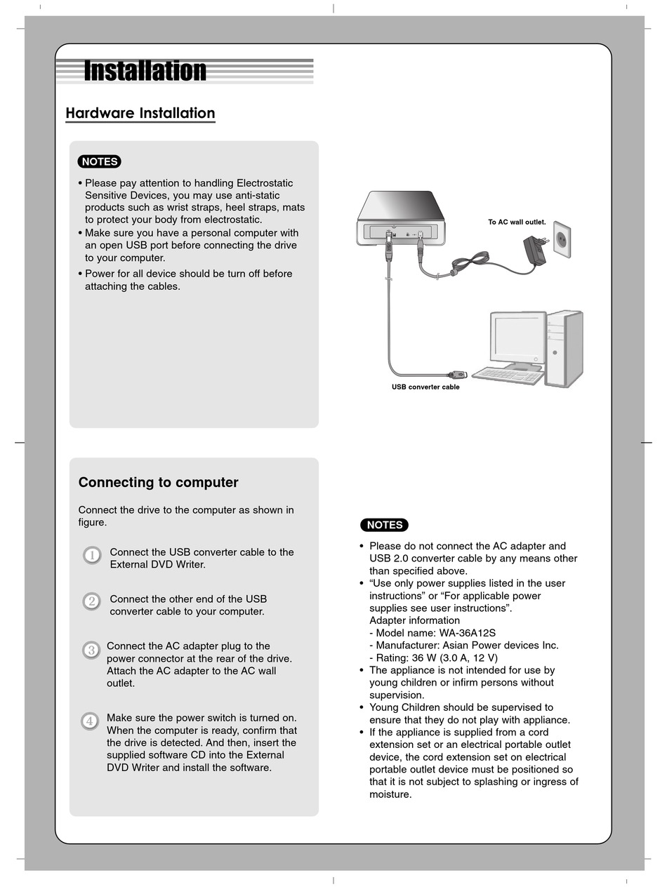 Lg Ge24nu40 Installation Pdf Download Manualslib