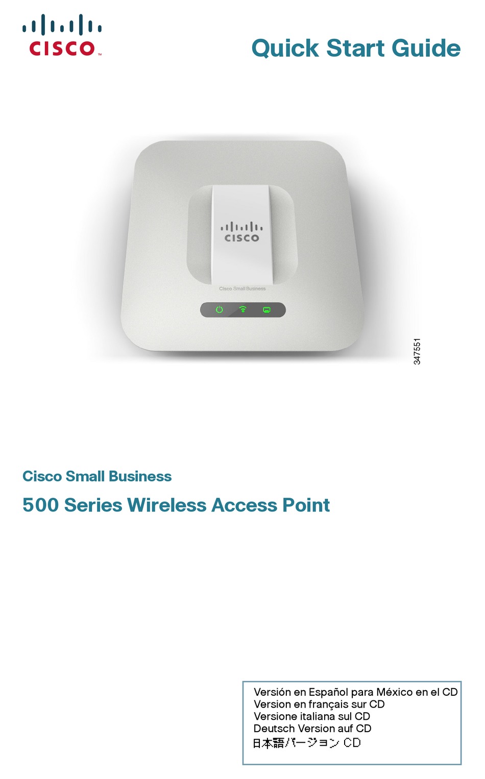 CISCO 500 SERIES QUICK START QUIDE Pdf Download | ManualsLib