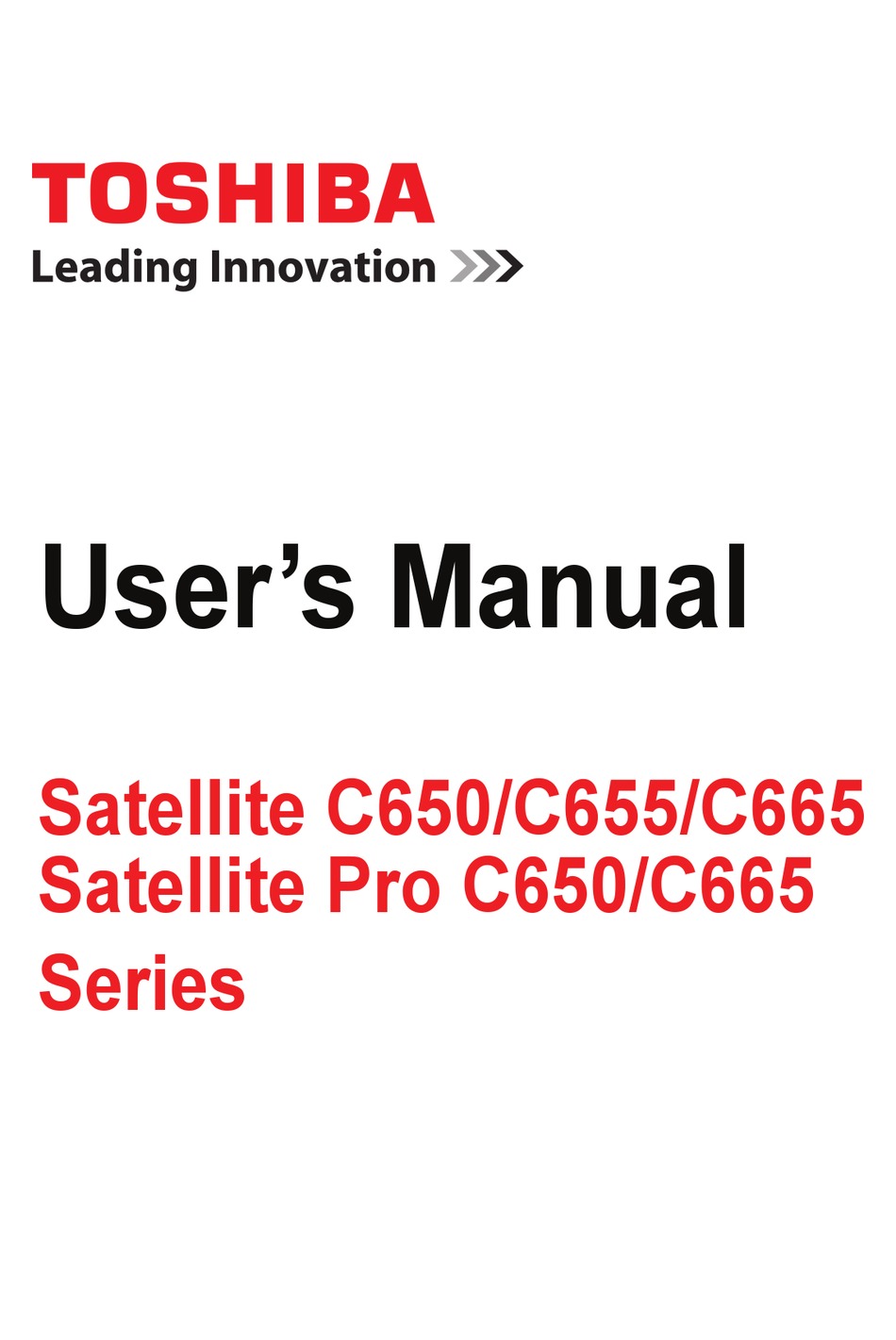 Toshiba Satellite C650 Series User Manual Pdf Download Manualslib
