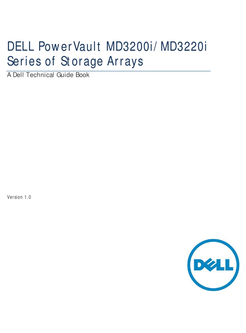 DELL POWERVAULT MD3200I SERIES TECHNICAL MANUALBOOK Pdf Download ManualsLib