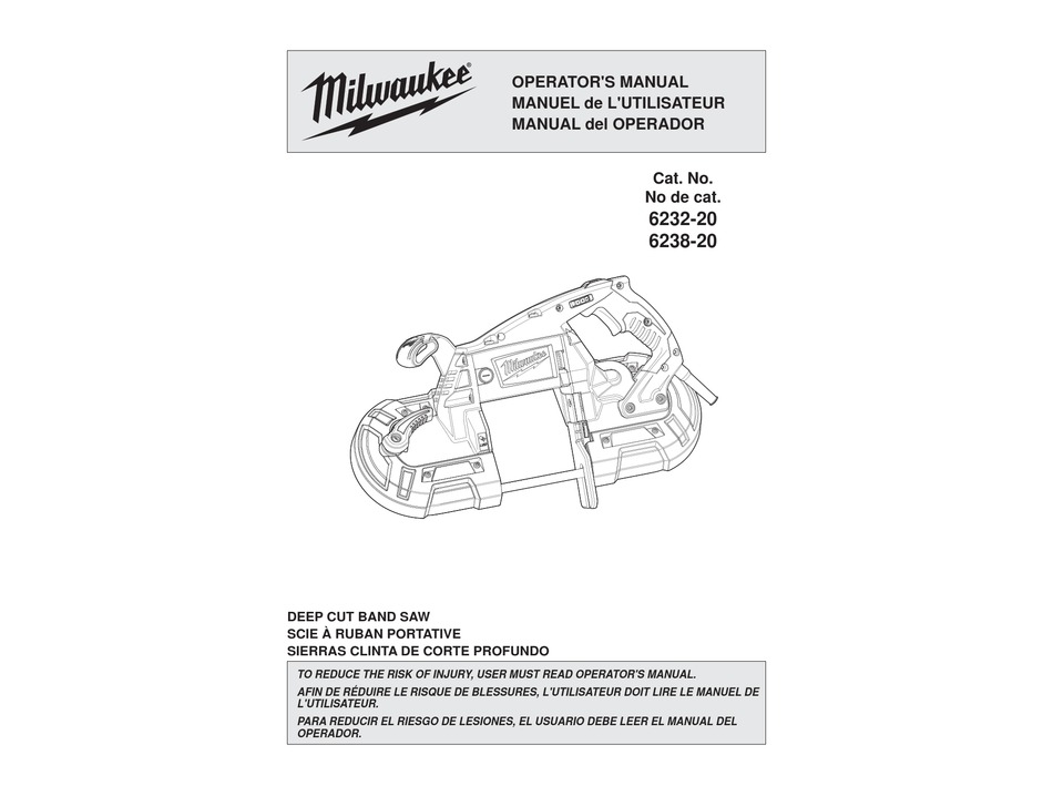 MILWAUKEE 6232-20 OPERATOR'S MANUAL Pdf Download | ManualsLib