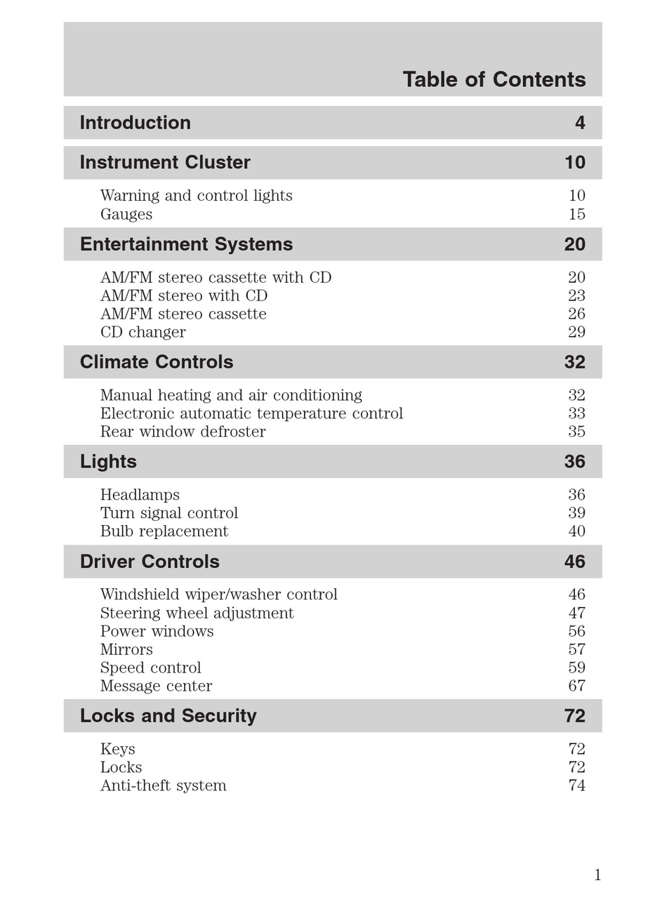 MERCURY GRAND MARQUIS OWNER'S MANUAL Pdf Download | ManualsLib