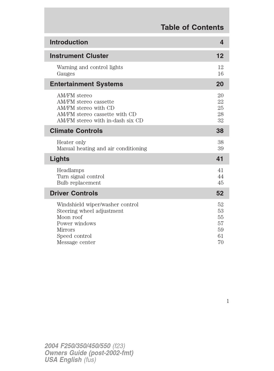 Ford F250 Owner S Manual Pdf Download Manualslib