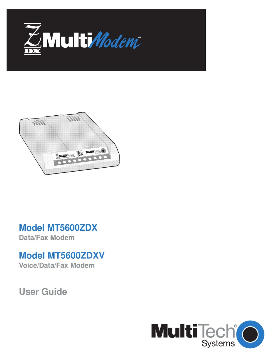 MULTITECH MULTIMODEM MT5600ZDX USER MANUAL Pdf Download ManualsLib