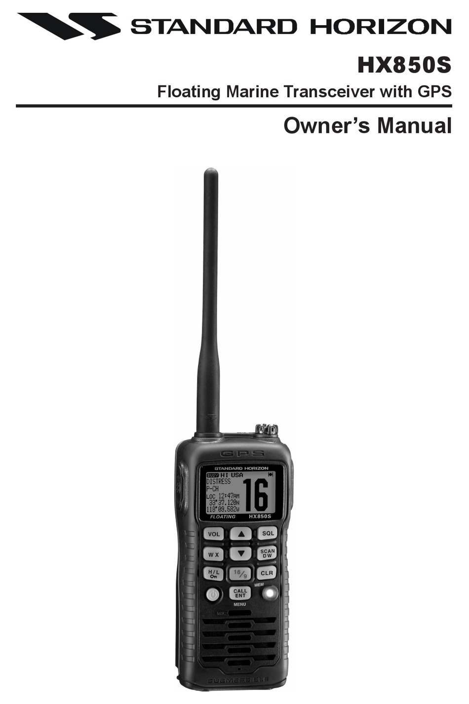 STANDARD HORIZON HX850S OWNER'S MANUAL Pdf Download ManualsLib