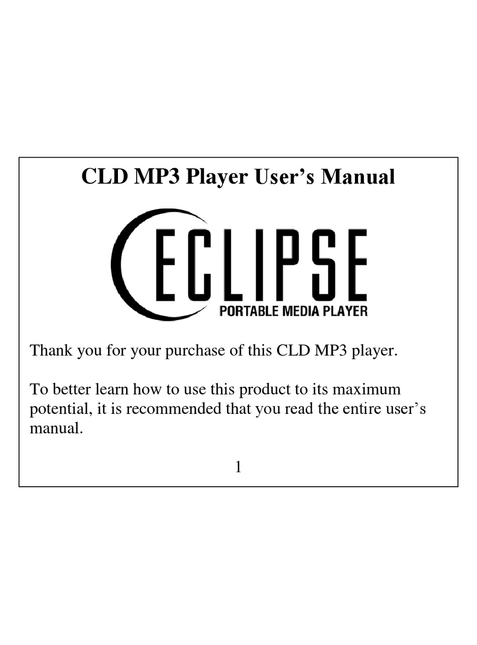 eclipse fit clip mp3 player folder not showing