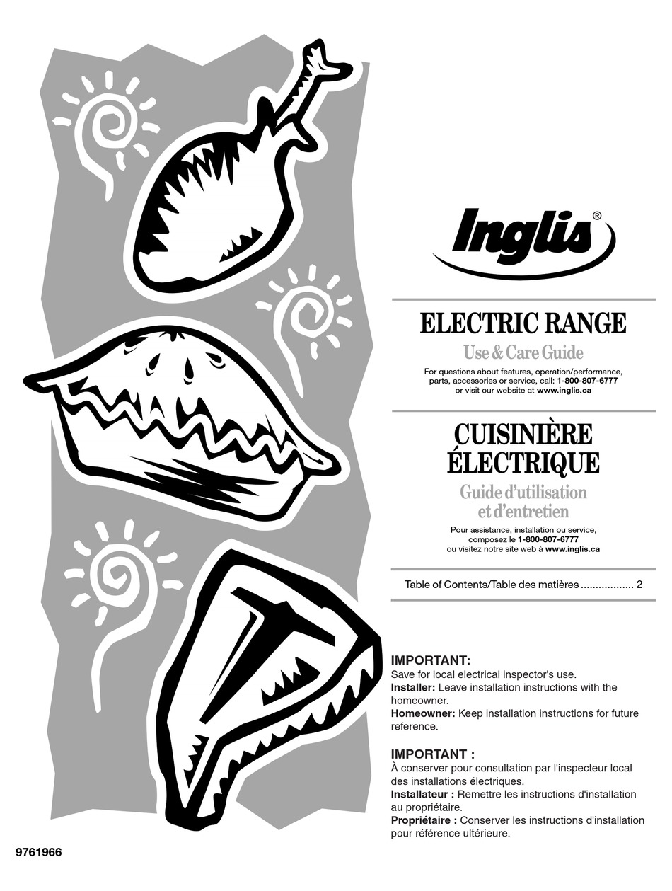 INGLIS ELECTRIC RANGE USE & CARE MANUAL Pdf Download ManualsLib
