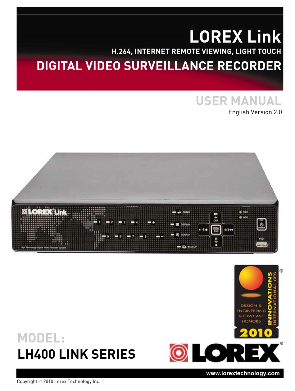 LOREX LH400 LINK SERIES USER MANUAL Pdf Download ManualsLib