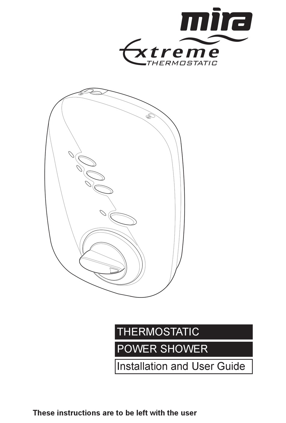 MIRA EXTREME THERMOSTATIC INSTALLATION AND USER MANUAL Pdf Download