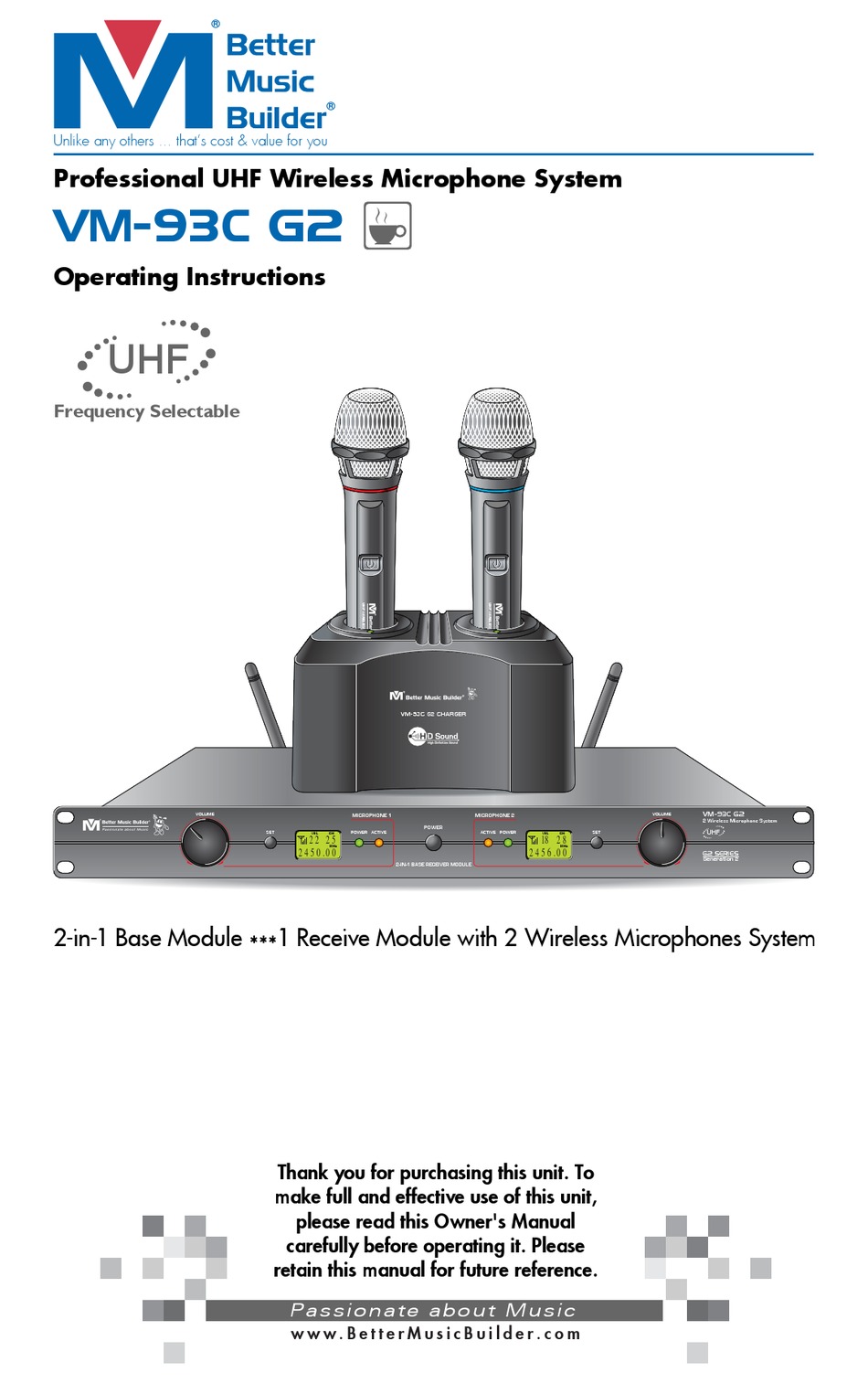 Technical Specification Spec Better Music Builder VM 93C G2