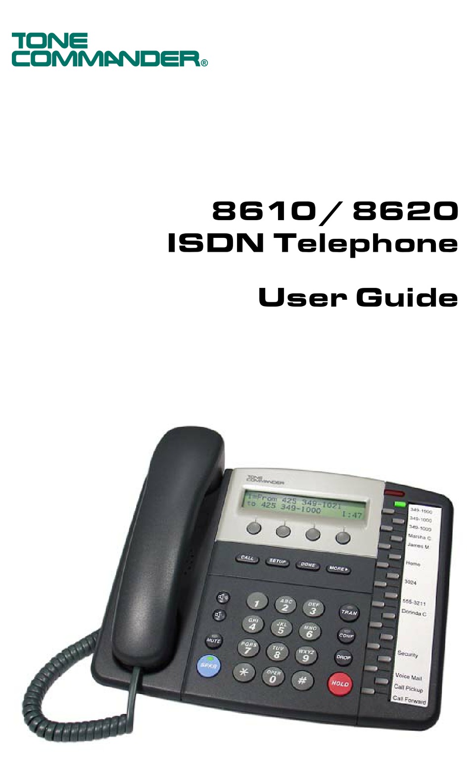 Tone Commander TEO 6220T-B Black ISDN Display Phone B Stock 