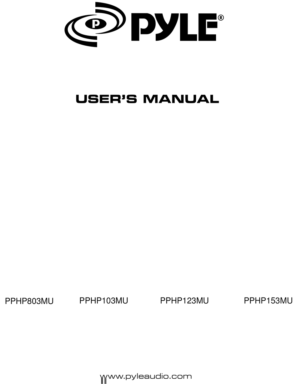 PYLE PPHP803MU USER MANUAL Pdf Download ManualsLib