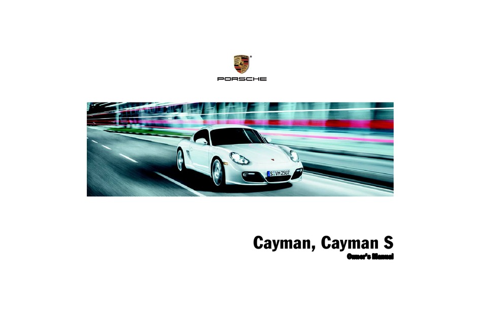 PORSCHE CAYMAN OWNER'S MANUAL Pdf Download | ManualsLib