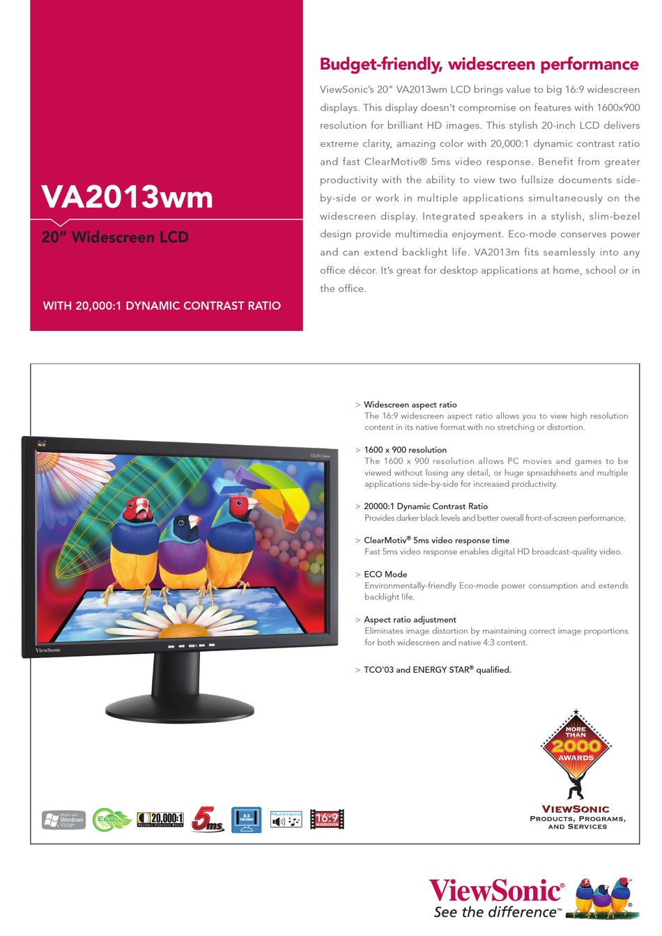 viewsonic va2013wm