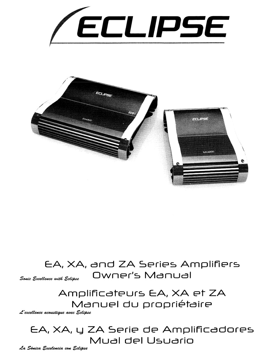 ECLIPSE EA SERIES OWNER'S MANUAL Pdf Download ManualsLib