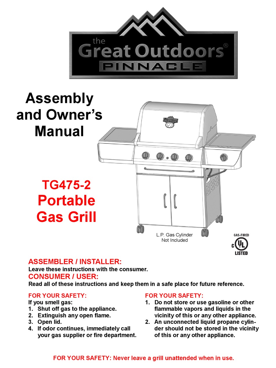 Great outdoors pinnacle grill sale