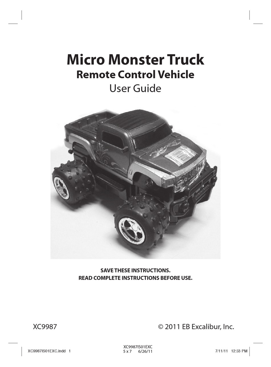 EB EXCALIBUR MICRO MONSTER TRUCK USER MANUAL Pdf Download ManualsLib