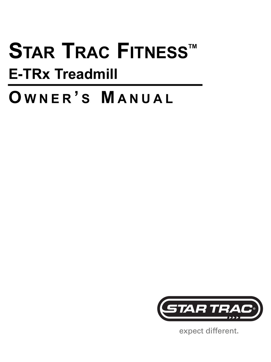 Star Trac Fitness E Trx Owner S Manual Pdf Download Manualslib