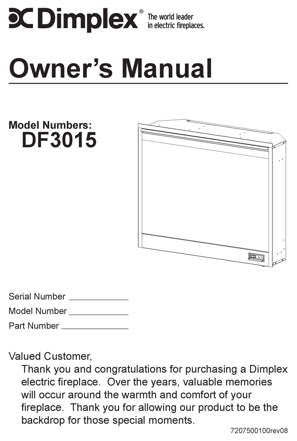 Dimplex Df3015 Owner S Manual Pdf, Dimplex Electric Fireplace Manuals