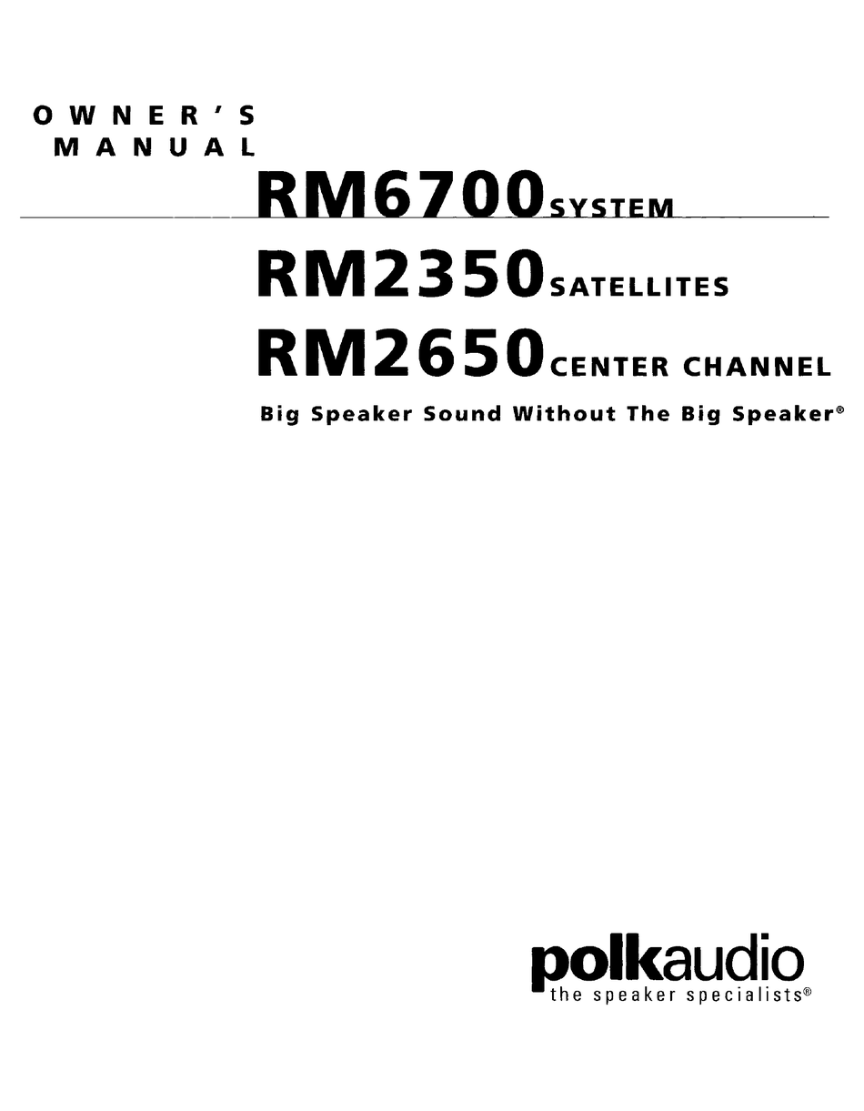 Polk 2024 audio rm6700