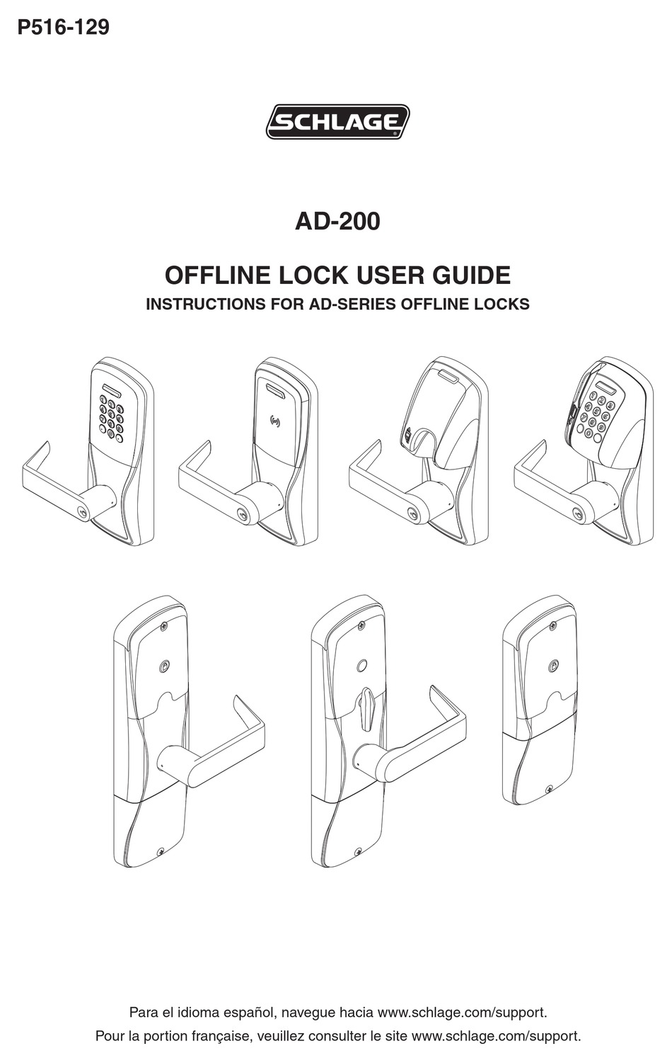 SCHLAGE AD-200 INSTRUCTION MANUAL Pdf Download | ManualsLib