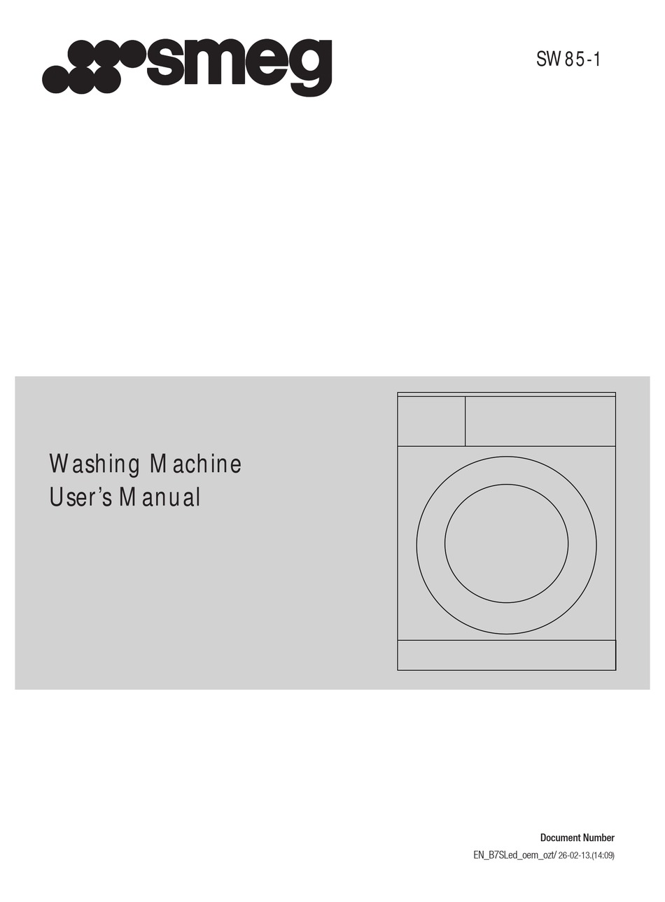 SMEG SW851 USER MANUAL Pdf Download ManualsLib