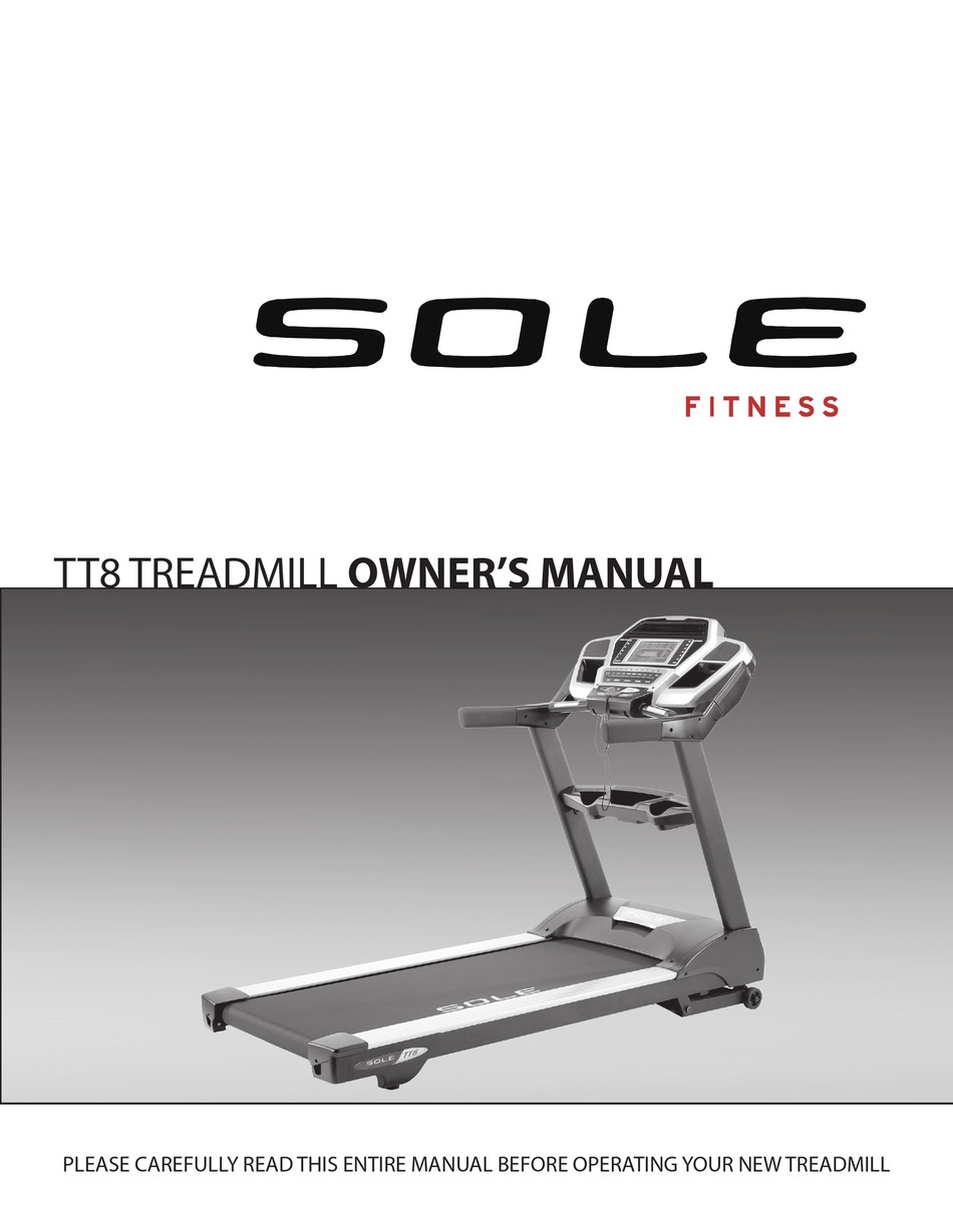 SOLE FITNESS TT8 OWNER'S MANUAL Pdf Download ManualsLib