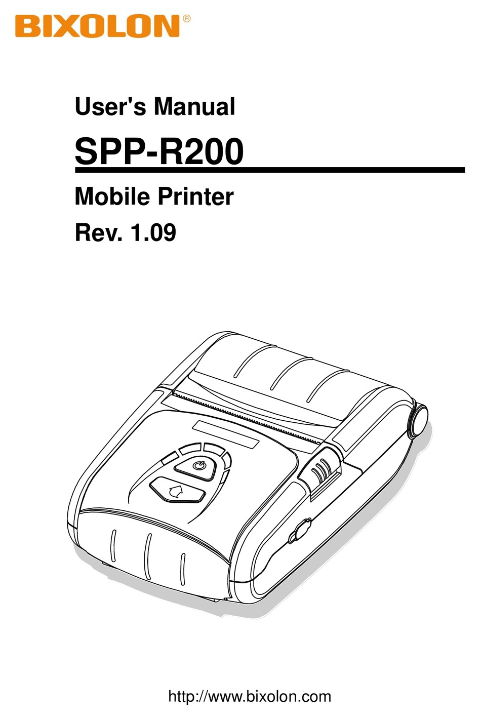 User manual инструкция. Мобильный принтер Bixolon SPP-r200ii BK. Мобильный принтер инструкция. Spp111i.