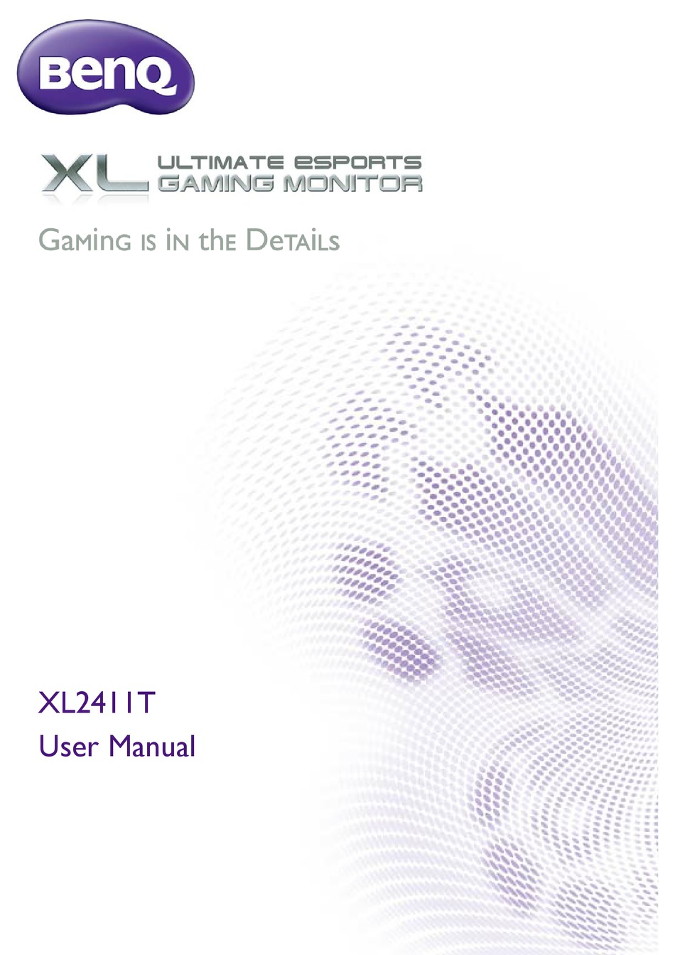 Benq Xl2411t User Manual Pdf Download Manualslib