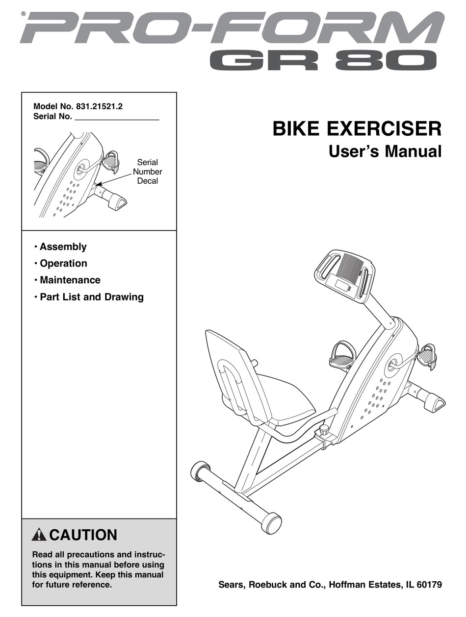 Proform gr store 80 exercise bike