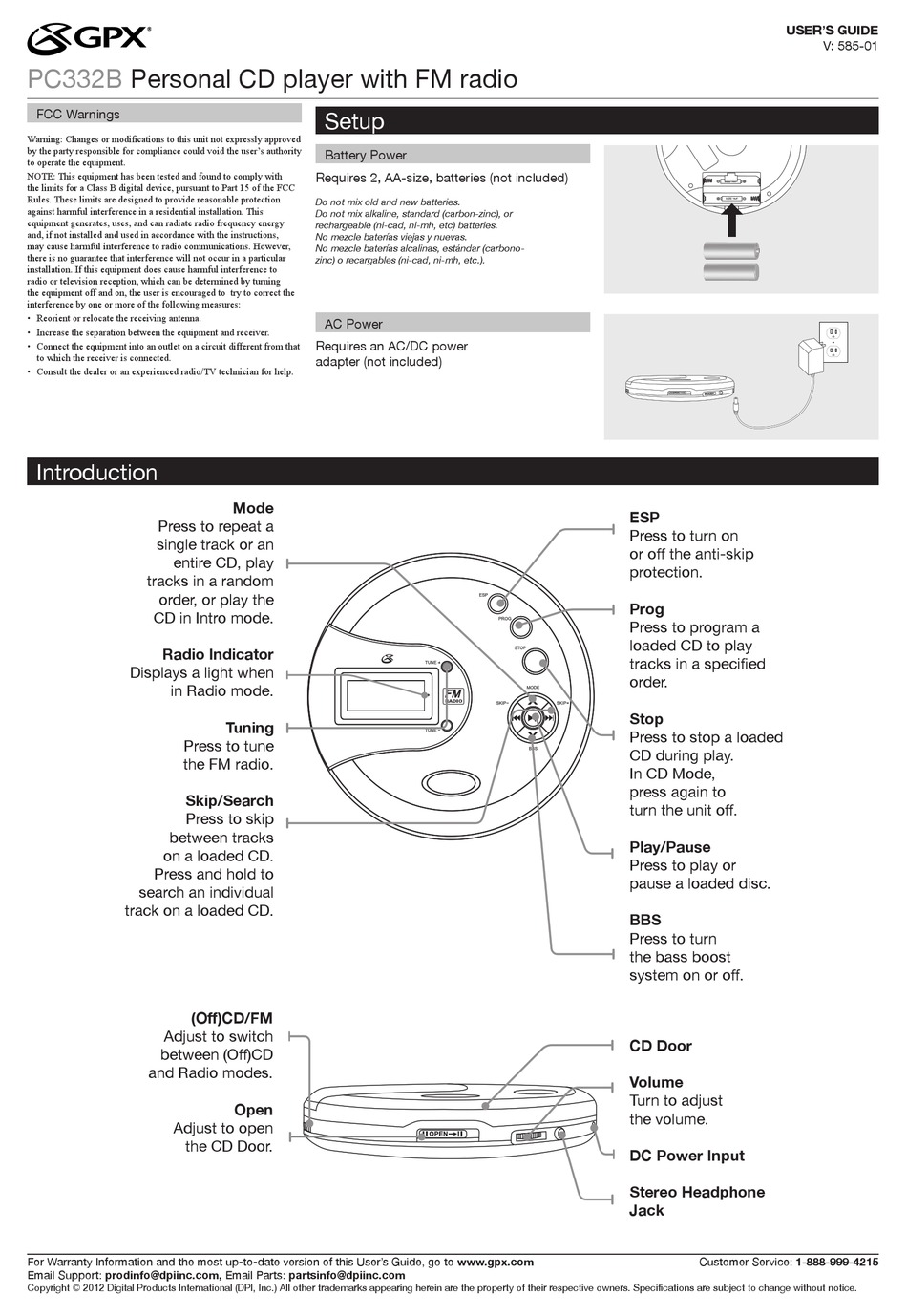 GPX PC332B USER MANUAL Pdf Download ManualsLib