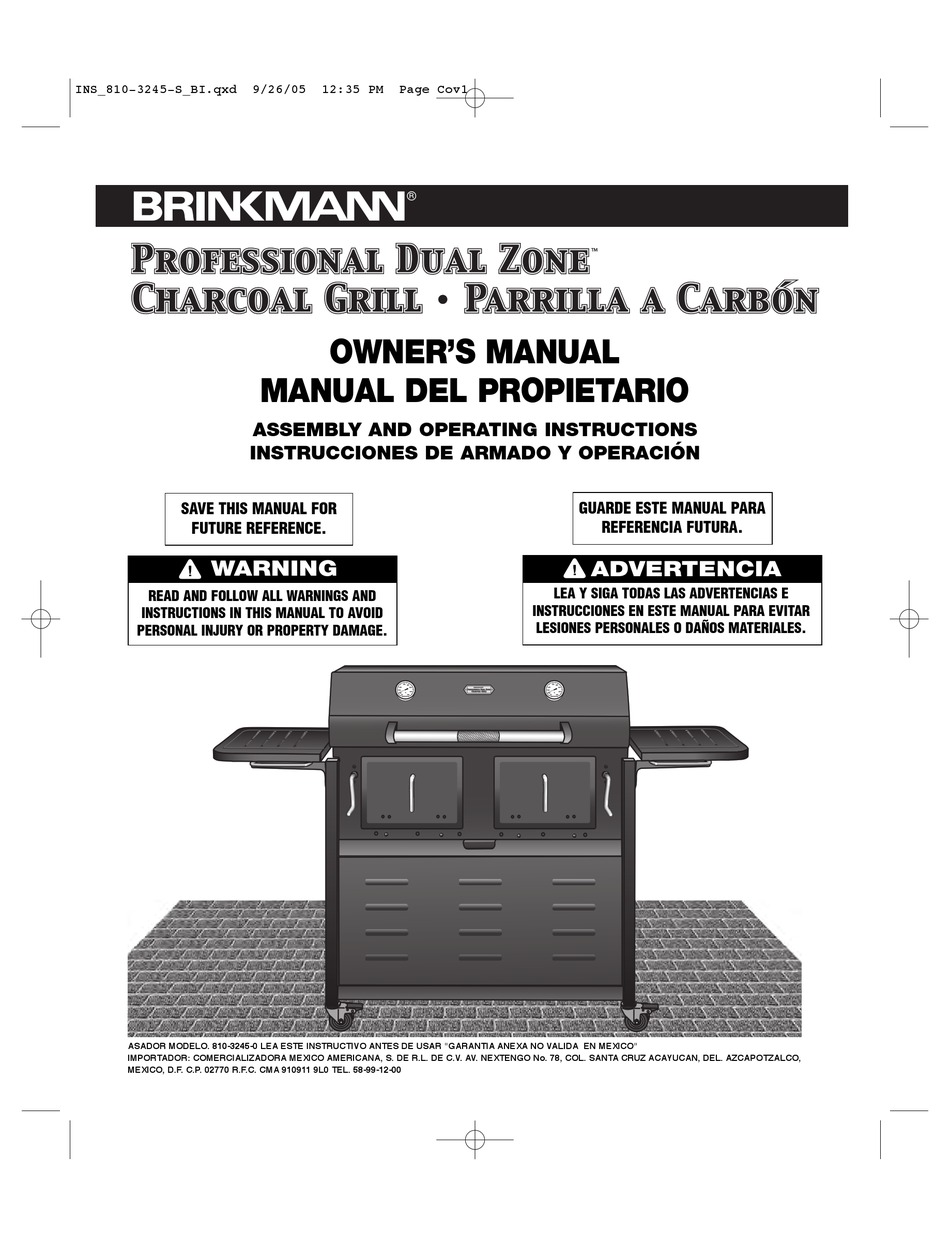 BRINKMANN PROFESSIONAL DUAL ZONE OWNER'S MANUAL Pdf Download ManualsLib