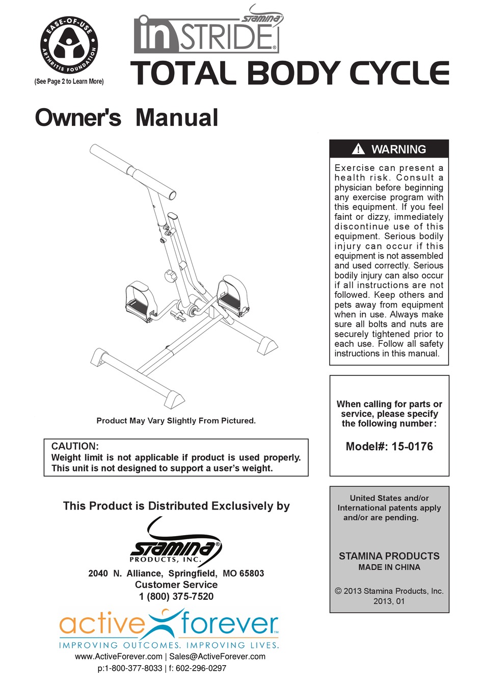 stamina upper & lower body cycle