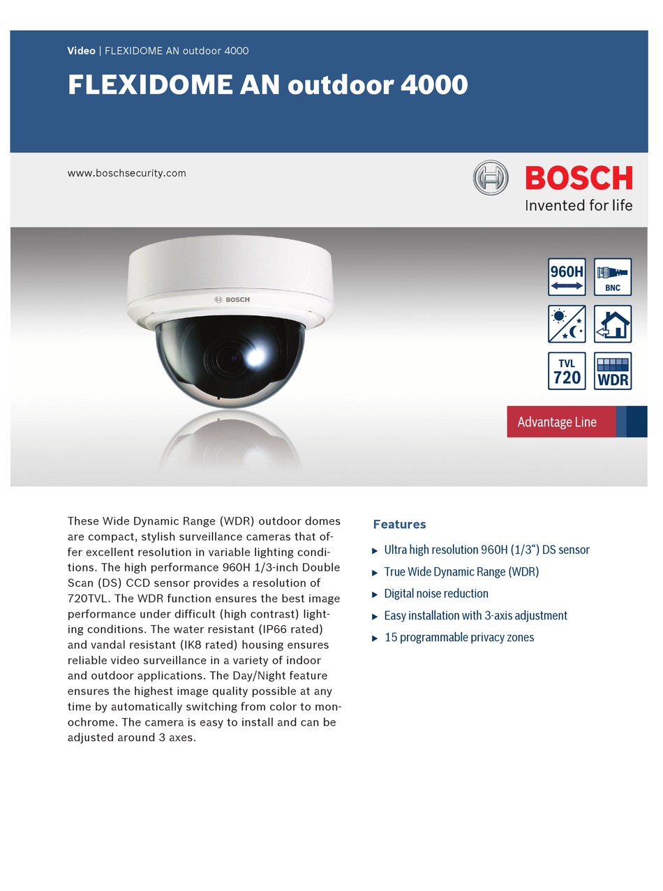 bosch flexidome 4000