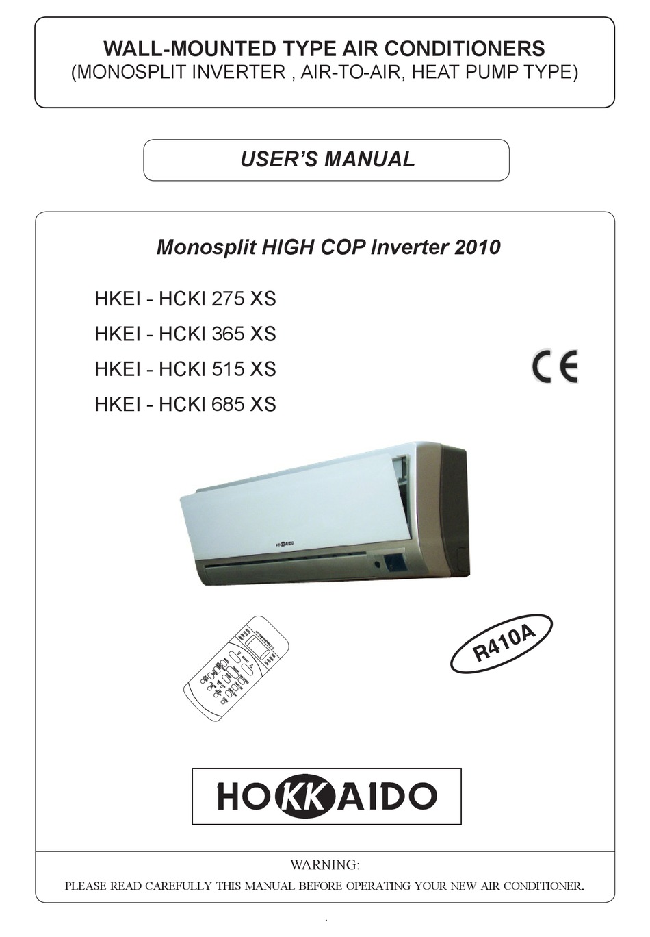 Clean Air" Function - Hokkaido Hkei 275 Xs User Manual [Page 27] |  Manualslib