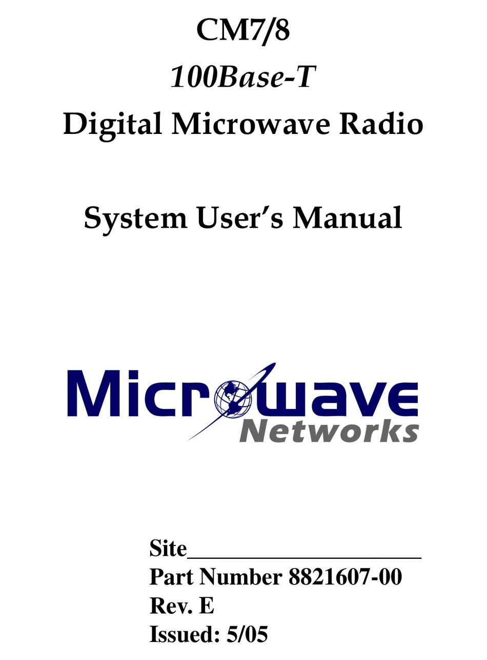 Microwave Networks Cm7 User Manual Pdf Manualslib Microwave Networks Cm7 User Manual Pdf