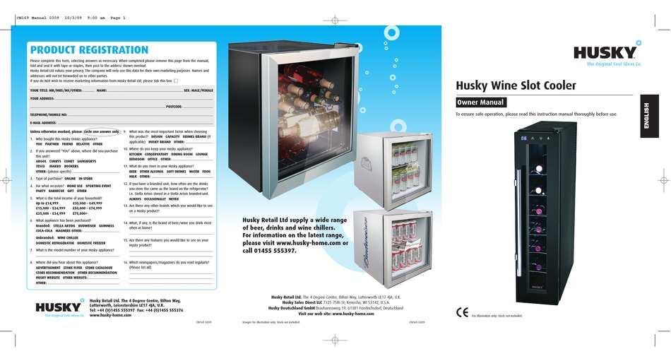 HUSKY WINE SLOT COOLER OWNER'S MANUAL Pdf Download ManualsLib
