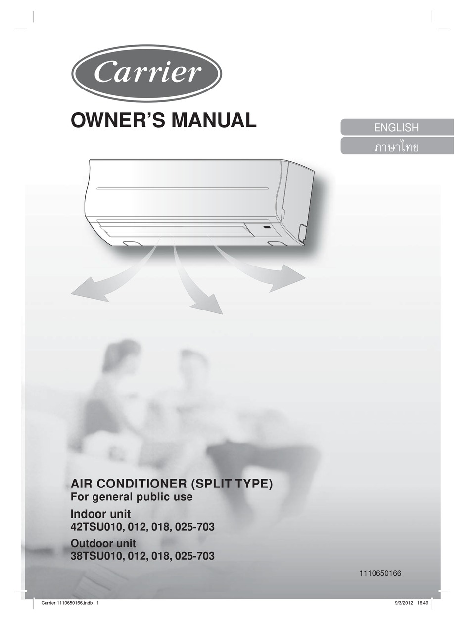 CARRIER 42TSU010 OWNER'S MANUAL Pdf Download ManualsLib
