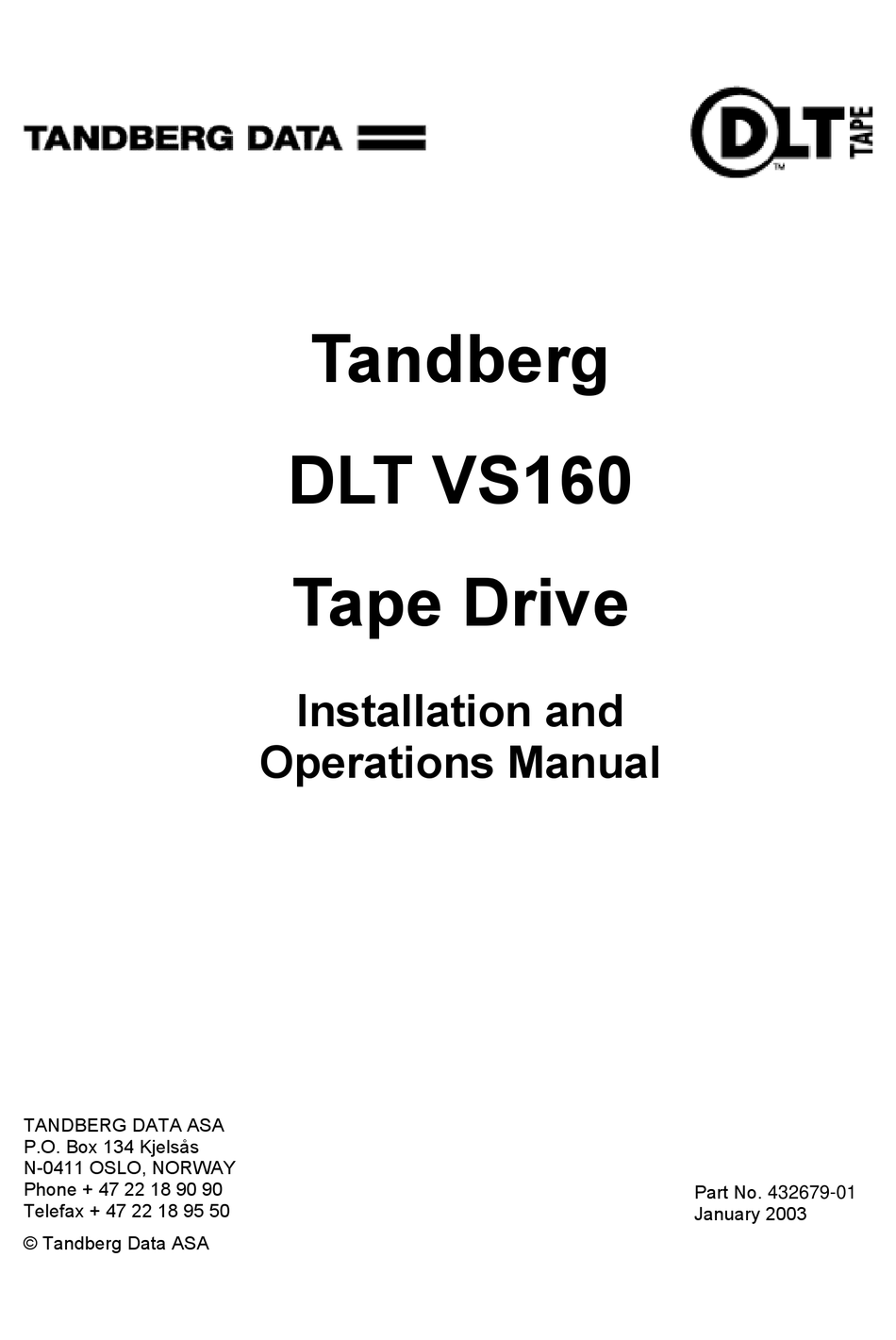 Tandberg TapeDrive Driver Download For Windows