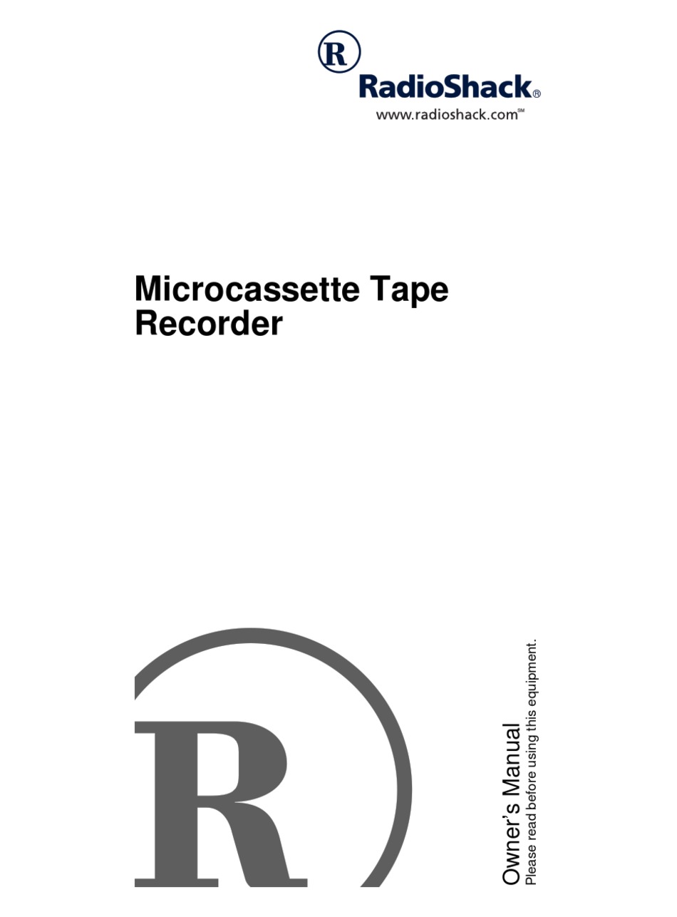 RADIO SHACK 141166 OWNER'S MANUAL Pdf Download ManualsLib