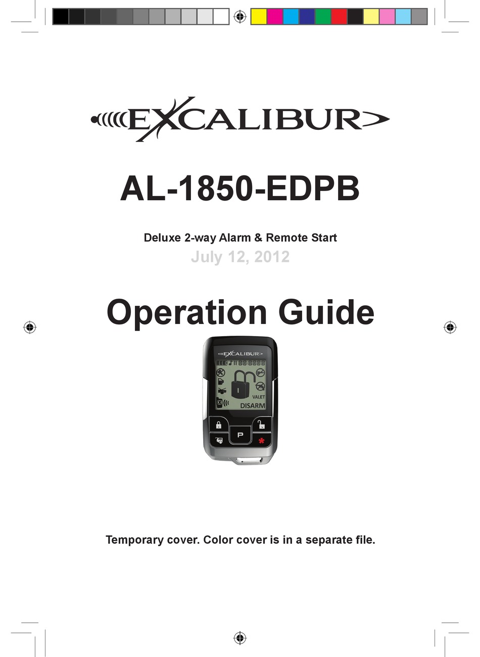 Excalibur Remote Start 433 Manual : Excalibur Al 1870 3db Car Alarm ...