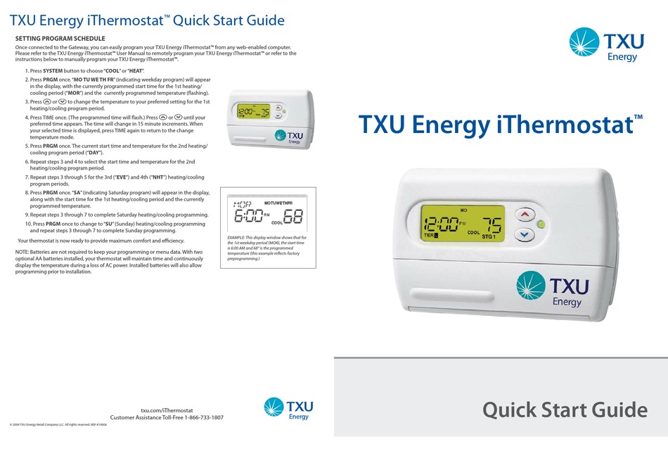 txu-energy-ithermostat-quick-start-manual-pdf-download-manualslib
